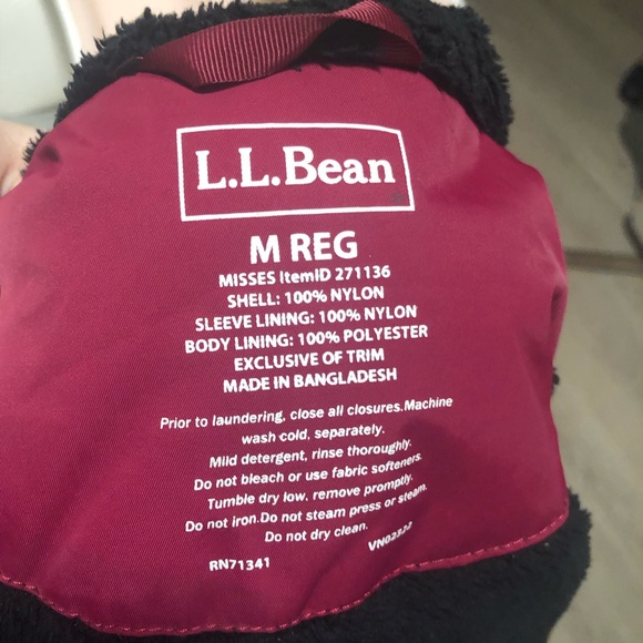 Ll bean ladies fleece lined coat size medium - Picture 6 of 6